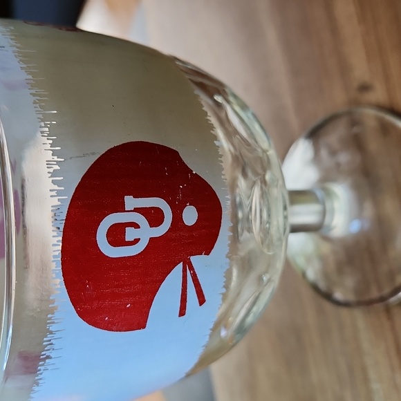 Vintage Oklahoma Sooners OU NCAA 16 oz Goblet Glass - Picture 3 of 6